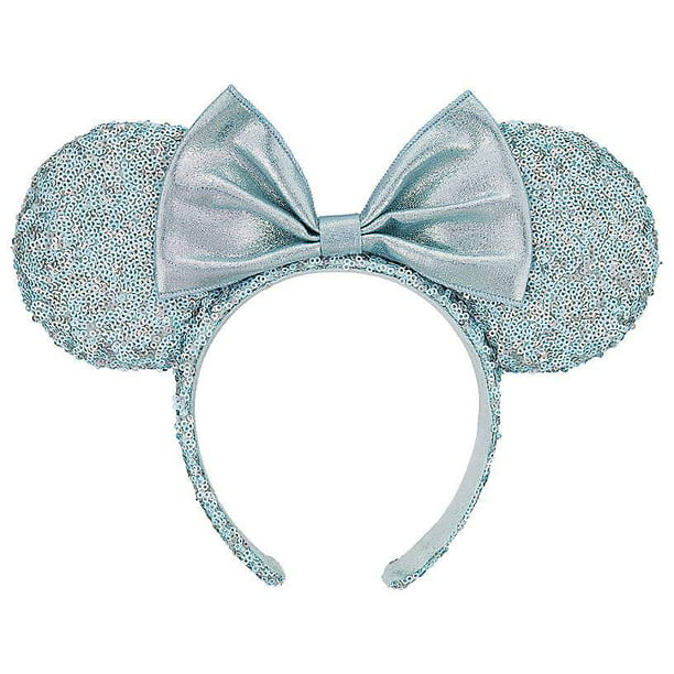 mermaid sequins Mickey Mouse Ears blue green sequin ears 